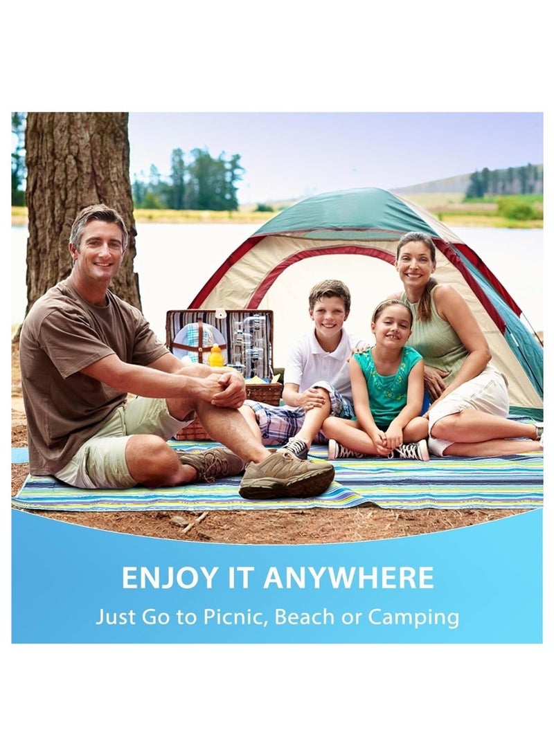 Picnic Mat Waterproof  – Large Portable Outdoor Beach & Camping Picnic Mat, Sand-Resistant Foldable Picnic Mat with Carry Strap for Park, Beach, Travel & Family Outings - Image 2